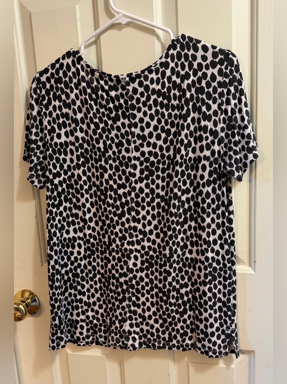 LOFT Animal Print Short-Sleeve Tee | OfficeCore Business Casual Safari Travel |S - Picture 4 of 9